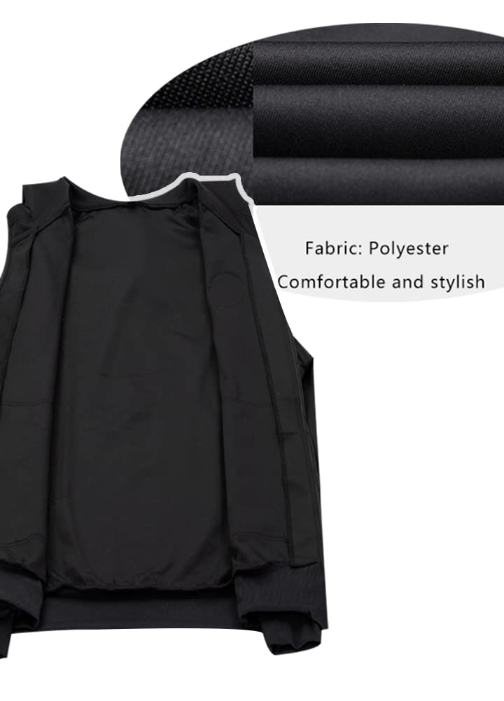 PASOK Men's Casual Tracksuit Set Long Sleeve Full-Zip Running Jogging Athletic Sweat Suits (L, Style 2 Dark Gray) - Image 5